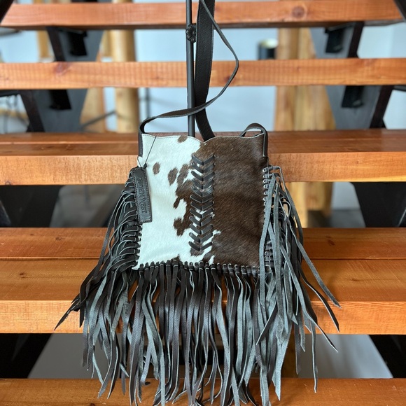 Handbags - 😍New Fringe genuine leather & cowhide tassel bag crossbody purse boho festival
